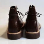 Genuine Cow Leather Vintage Leather Motorcycle Boots | Handmade Winter Work Ankle Boots 2
