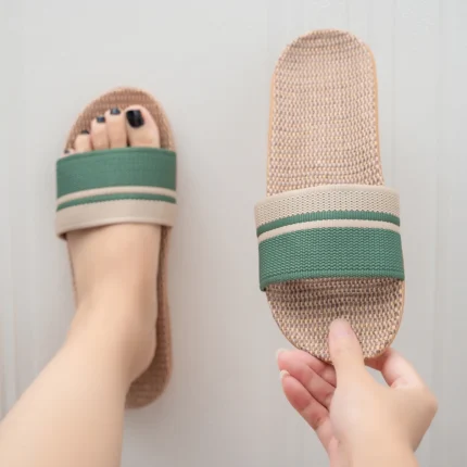 LinoEase™ Women’s Summer Indoor Slippers – Lightweight Anti-Slip Linen Slide Shoes 2