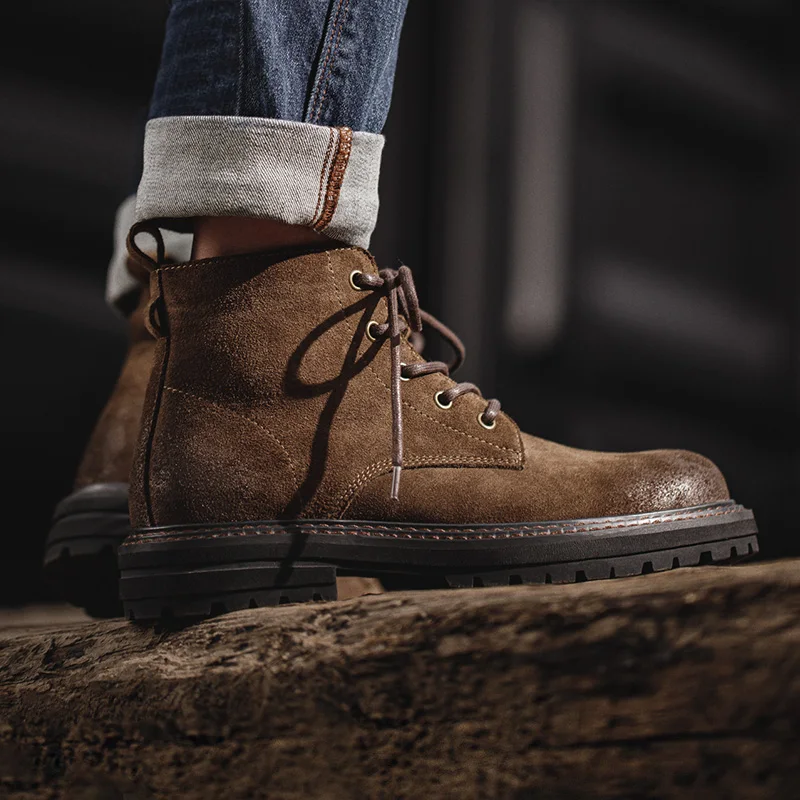 Men’s CrownMark Vintage Fleece Winter Work Boots 4