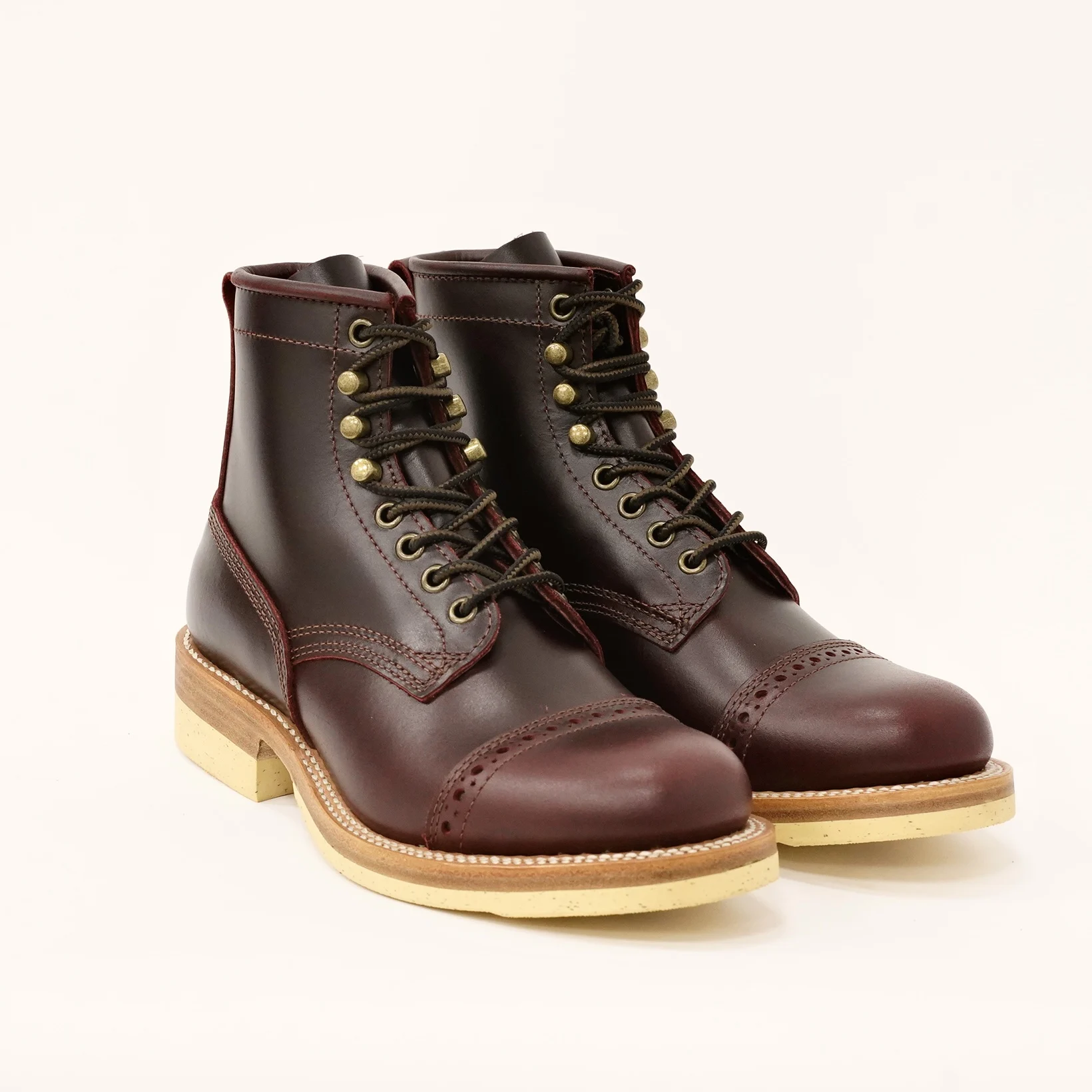 Men’s Handmade Retro Moc Toe Monkey Boots – Goodyear-Welted Leather Motorcycle Boots 20