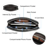 Men Password Clutch Wallet - Genuine Leather PowerLock™ 5