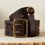 IronRidge™ 3.8CM Double Pin Buckle Belt – 100% Pure Cowhide Leather Men’s Luxury Thick Jeans Waistband 3
