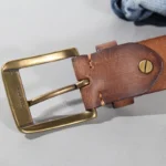 IronHeritage™ Vintage Handmade Cowhide Belt for Men – 3.8cm Retro Copper Buckle Cinturón Gótico for Jeans & Casual Wear 3