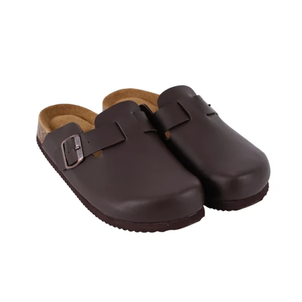 AeroLuxe™ Women’s Retro EVA Leather Clogs – Ultra-Light Garden Slides with Full-Grain Leather Insole 1