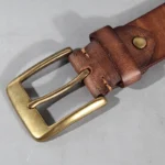 IronHeritage™ Vintage Handmade Cowhide Belt for Men – 3.8cm Retro Copper Buckle Cinturón Gótico for Jeans & Casual Wear 2
