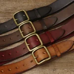IronStitch™ 3.8cm Wide Vintage Leather Belt for Men – 100% Genuine Cowhide with Copper Pin Buckle 5