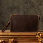 HeritageHaven™ Vintage Cowhide Clutch 2