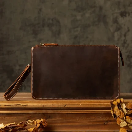 HeritageHaven™ Vintage Cowhide Clutch 2