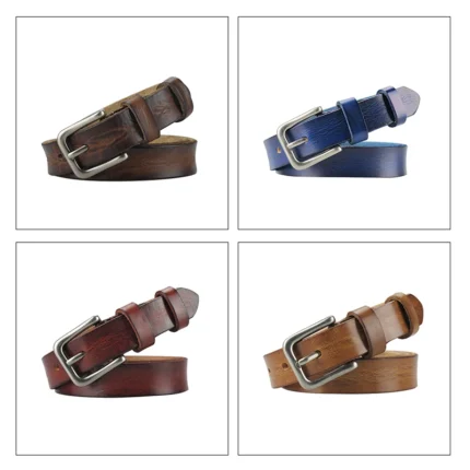 Ultimate 2.3cm SlimPin™ Ultra-Slim Unisex Leather Belt – 7 Color Options 2