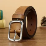 StratoForm™ 3.8CM Men's First Layer Genuine Cowhide Belt – Business & Jeans Steel Buckle Leather Strap 6