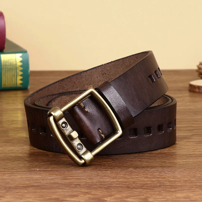 CuirLux™ Men’s Premium 100% Pure Cowhide Belt – Sleek Metal Pin Buckle Waistband for Jeans & Business Casual 4