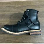 UNITYPUREMAX™ Men’s Handcrafted Italian Cowhide Goodyear-Welted Motorcycle Boots – Lace-Up Ankle Boots