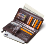 VaultCraft™ Men’s Genuine Leather Clutch Wallet – Vintage Long Zipper Purse with Card Holder & Phone Pocket 3