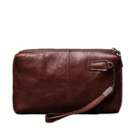 CarryCraft™ Men’s Top-Layer Genuine Leather Clutch – Large Capacity Soft Handbag & Mobile Wallet 6