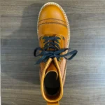 UNITYPUREMAX™ Men’s Handcrafted Italian Cowhide Goodyear-Welted Motorcycle Boots – Lace-Up Ankle Boots