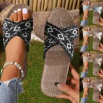 SummerChic™ Fruit-Print Canvas Indoor Heel Slippers - 8 cm cork-heel indoor slippers 11
