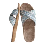 SummerChic™ Fruit-Print Canvas Indoor Heel Slippers - 8 cm cork-heel indoor slippers 12