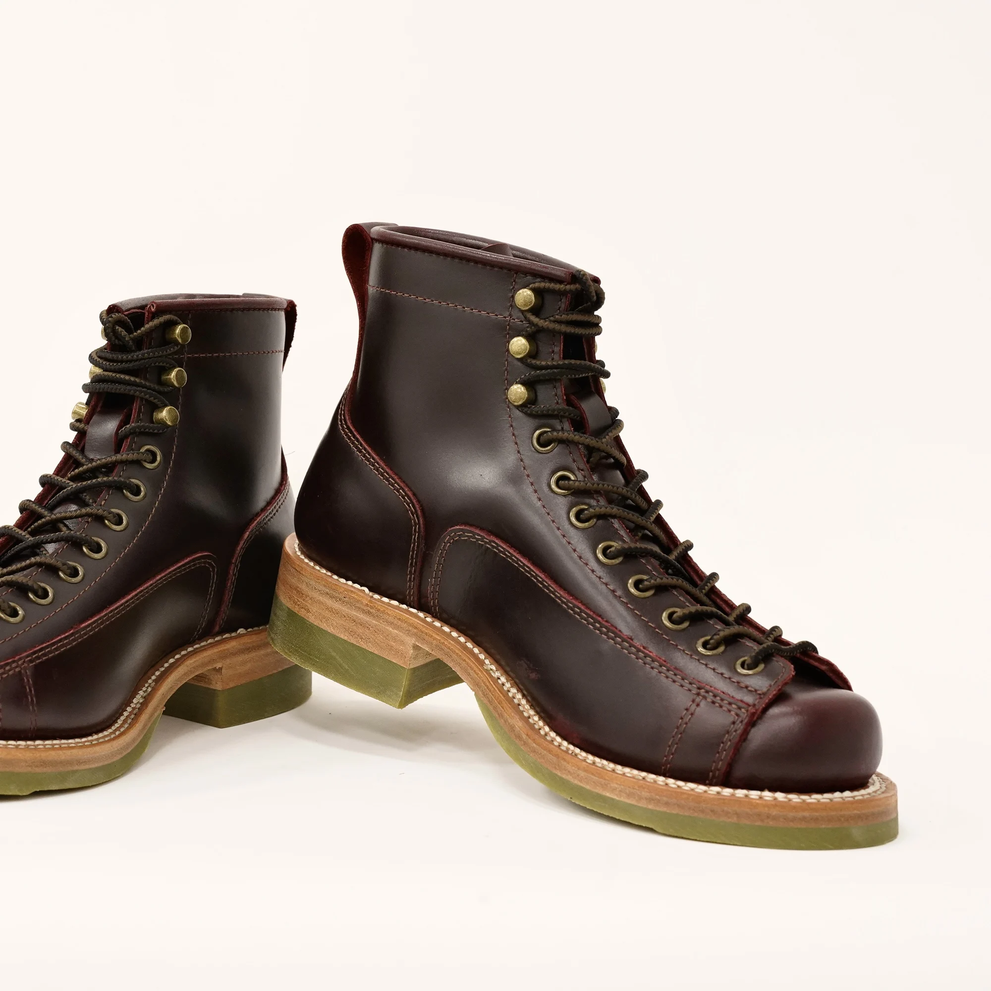 Men’s Handmade Retro Moc Toe Monkey Boots – Goodyear-Welted Leather Motorcycle Boots 18