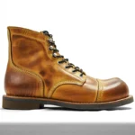UNITYPUREMAX™ Men’s Handcrafted Goodyear-Welted Cowhide Motorcycle Boots for Men – Retro Round-Toe Mid-Calf Boots
