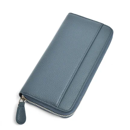 BellaGuard™ RFID-Blocking Lichee Cowhide Long Wallet 2