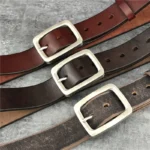 SteelBuck™ 3.8cm Men’s Genuine First-Layer Cowhide Belt with Stainless Steel Buckle – Luxury Thick Leather Strap 6