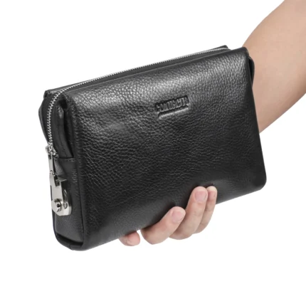 Men Password Clutch Wallet - Genuine Leather PowerLock™ 8