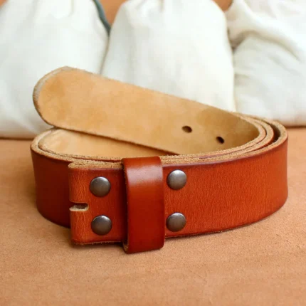 VintaStrap™ Italian Vintage Embossed Full-Grain Leather Belt Strap – 3.8 cm Wide for 29″–42″ Waists (Buckle Not Included) 2