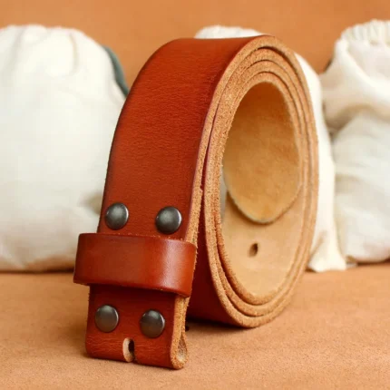 VintaStrap™ Italian Vintage Embossed Full-Grain Leather Belt Strap – 3.8 cm Wide for 29″–42″ Waists (Buckle Not Included) 1