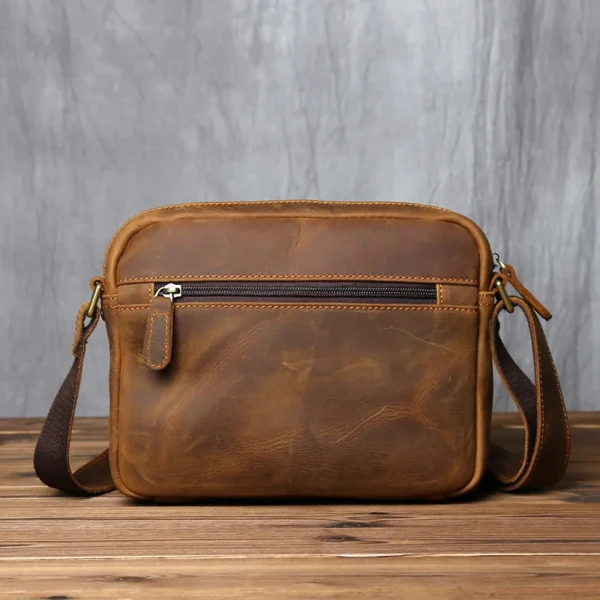 Ultimate 9″ UrbanRider™ Retro Cowhide Messenger Bag – Top-Layer Leather 1