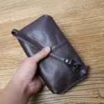 Leather LeisureMan™ Long Clutch Wallet with Genuine Cowhide 3