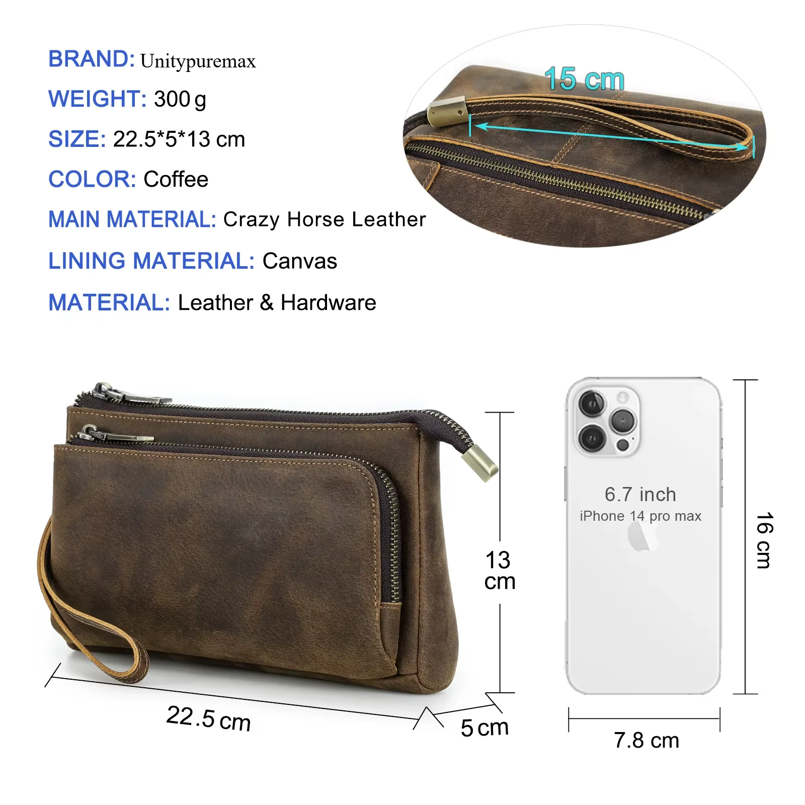 Genuine Leather Tech Clutch - Ultimate 5-Pocket NomadCharge™ Long Wallet 5