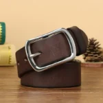 StratoForm™ 3.8CM Men's First Layer Genuine Cowhide Belt – Business & Jeans Steel Buckle Leather Strap 4