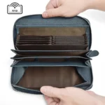 BellaGuard™ RFID-Blocking Lichee Cowhide Long Wallet 1