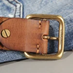 ForgeCraft™ 3.8cm Cowhide Handmade Leather Belt for Men – Retro Copper Buckle Soft Jeans Belt 5
