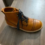UNITYPUREMAX™ Men’s Handcrafted Italian Cowhide Goodyear-Welted Motorcycle Boots – Lace-Up Ankle Boots