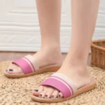 LinoEase™ Women’s Summer Indoor Slippers – Lightweight Anti-Slip Linen Slide Shoes 6