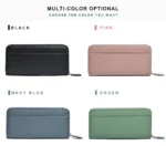 BellaGuard™ RFID-Blocking Lichee Cowhide Long Wallet 19