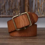 NoDrillX™ 100% Pure Genuine Cowhide Leather Belt for Men – 3.8CM Wide Smooth Buckle Cowboy Jeans Waistband 3