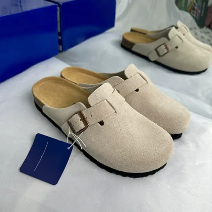 CorkEase™ Unisex Slip-On Leather Cork Sandals 2