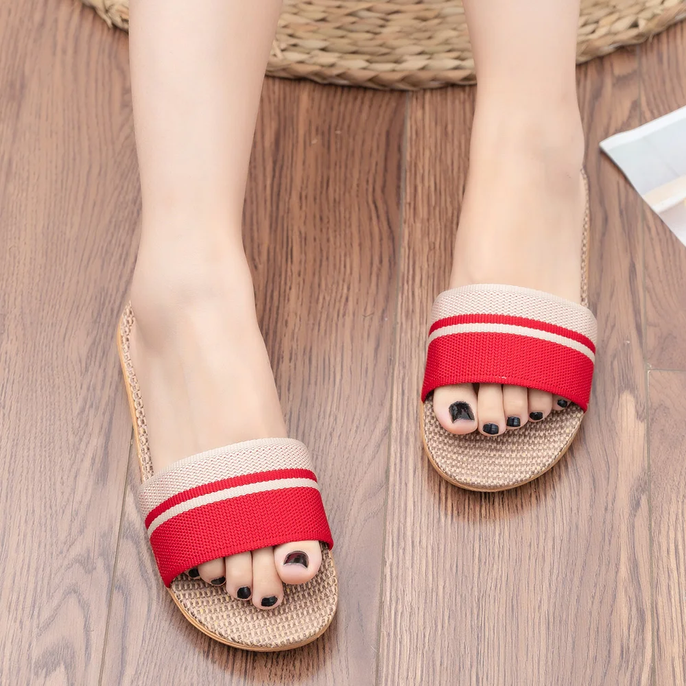 LinoEase™ Women’s Summer Indoor Slippers – Lightweight Anti-Slip Linen Slide Shoes 3
