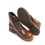 Genuine Leather 8111 Red Punk Heritage Boots – Handmade Cowhide Motorcycle Boots for Men 1