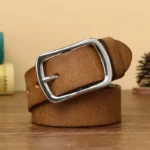 StratoForm™ 3.8CM Men's First Layer Genuine Cowhide Belt – Business & Jeans Steel Buckle Leather Strap 3