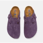 VelviStep™ Retro Purple Thick-Soled Suede Mules – Women's Closed-Toe Plush Lined Slip-On Slippers for Indoor & Outdoor Wear 5