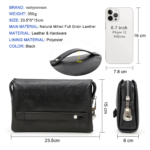 Men Password Clutch Wallet - Genuine Leather PowerLock™ 4