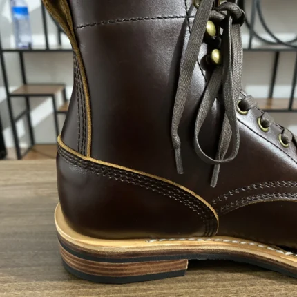 Genuine Italian Cow Leather Goodyear Welted handmade American work boots – Men's Ankle Motorcycle Style 2