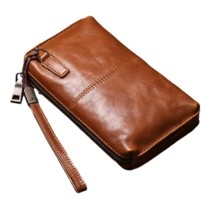 CarryCraft™ Men’s Top-Layer Genuine Leather Clutch – Large Capacity Soft Handbag & Mobile Wallet 21