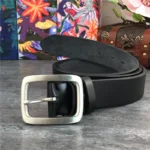 SteelBuck™ 3.8cm Men’s Genuine First-Layer Cowhide Belt with Stainless Steel Buckle – Luxury Thick Leather Strap 3