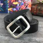 SteelBuck™ 3.8cm Men’s Genuine First-Layer Cowhide Belt with Stainless Steel Buckle – Luxury Thick Leather Strap 5