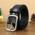 StratoForm™ 3.8CM Men's First Layer Genuine Cowhide Belt – Business & Jeans Steel Buckle Leather Strap 5