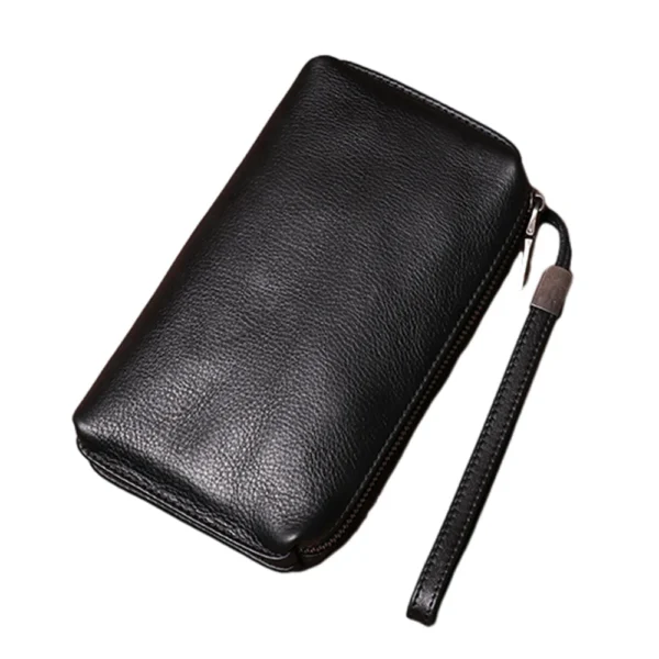 CarryCraft™ Men’s Top-Layer Genuine Leather Clutch – Large Capacity Soft Handbag & Mobile Wallet 2
